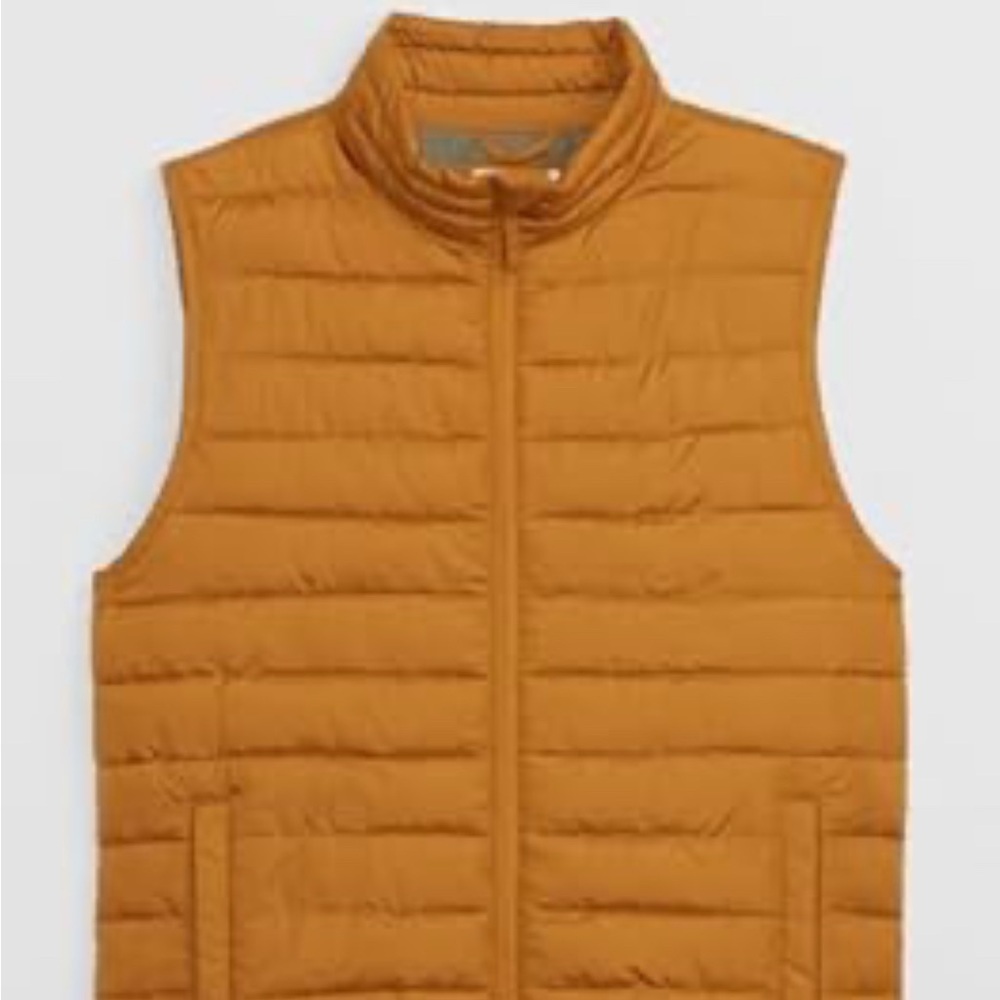 MENS GAP COLD CONTROL PUFFER VEST Large Tigers Eye. Size M